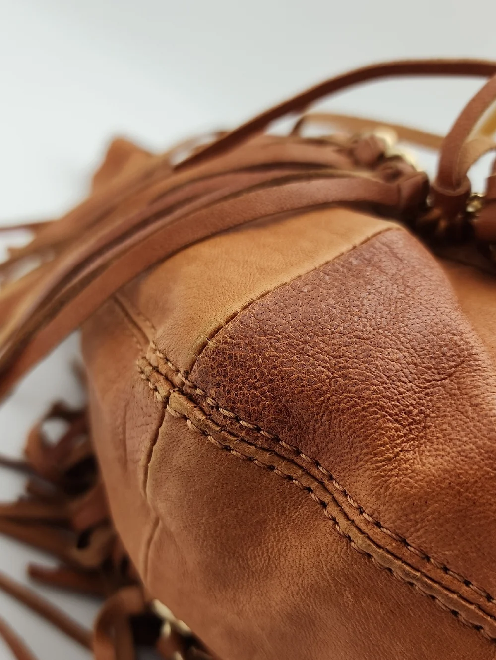 Michael‎ Kors Brown Suede Fringe Hobo Bag